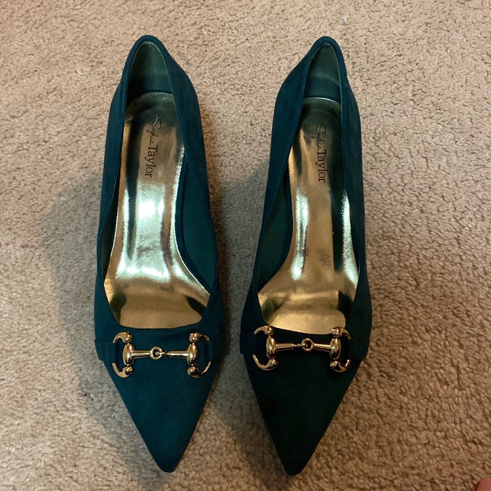 Sophie Taylor green heels